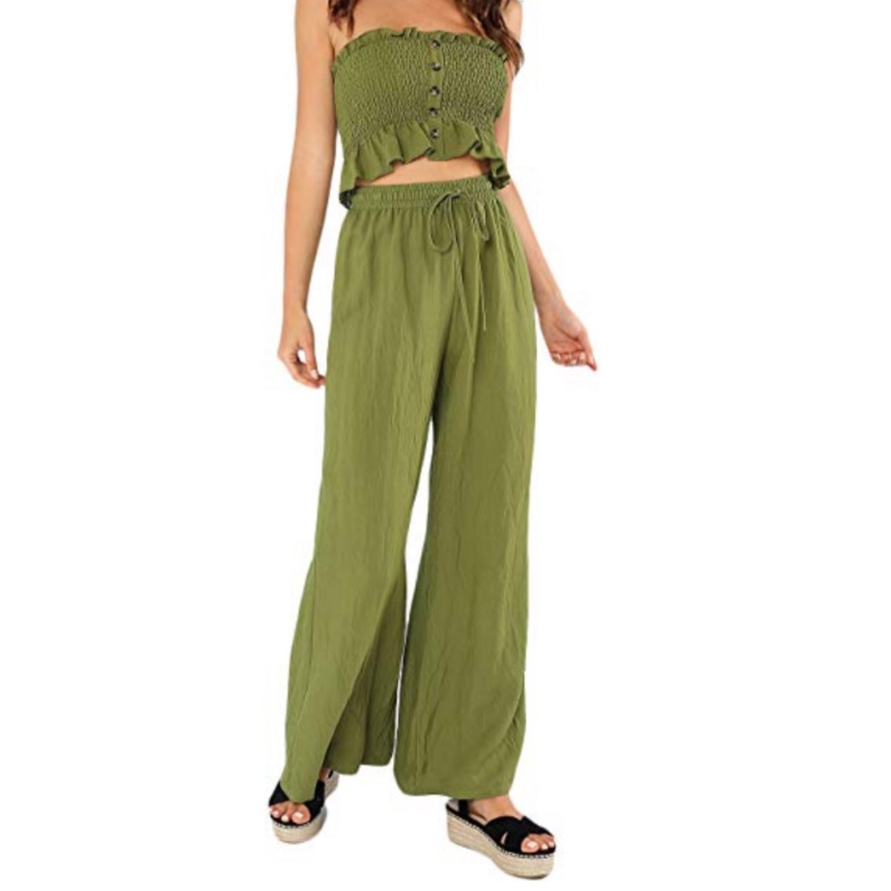 Olive green two piece set